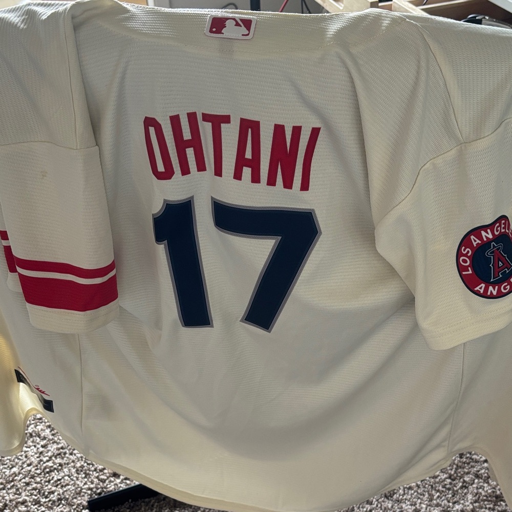 Nike Cream Baseball Jersey Ohtani Angels Classic Jersey
